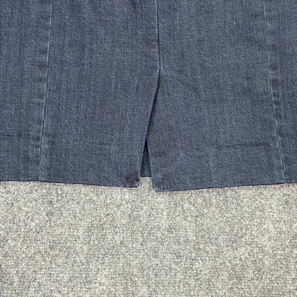 J. Crew‎ Women's Stretch Denim Pencil Skirt Size 2 Dark Wash Chic Back Slit